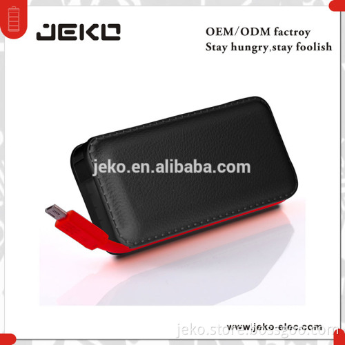 New products 2016 4400mah/5200mah portable power bank with bulit in cable